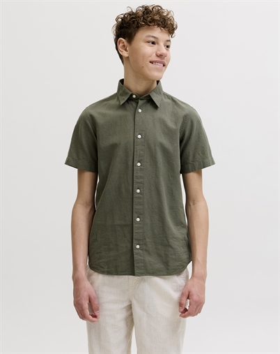 Jack & Jones Junior - JJEBreeze Kortærmet Skjorte - Dusty Olive